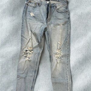 Aeropostale Light Blue Distressed Boyfriend Jeans